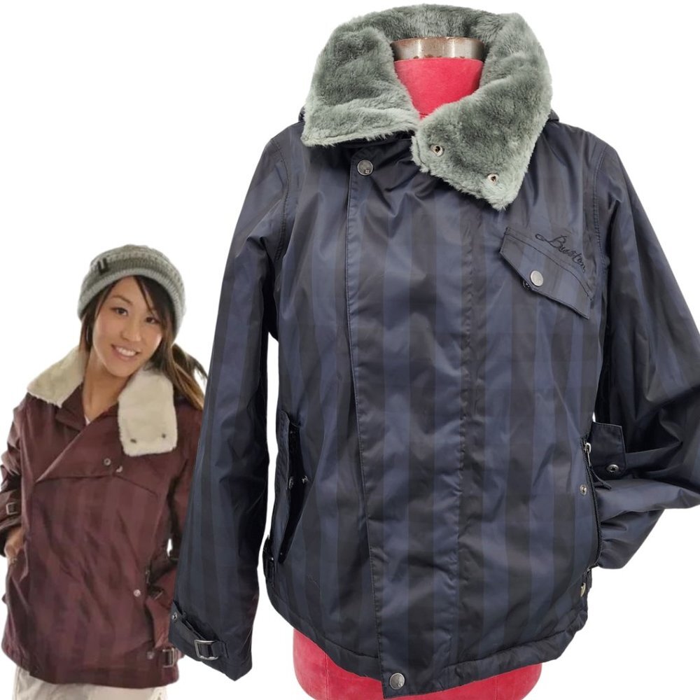 BURTON Dutchess Insulated Black Tone On Tone Plaid Snowboard Jacket M NWT